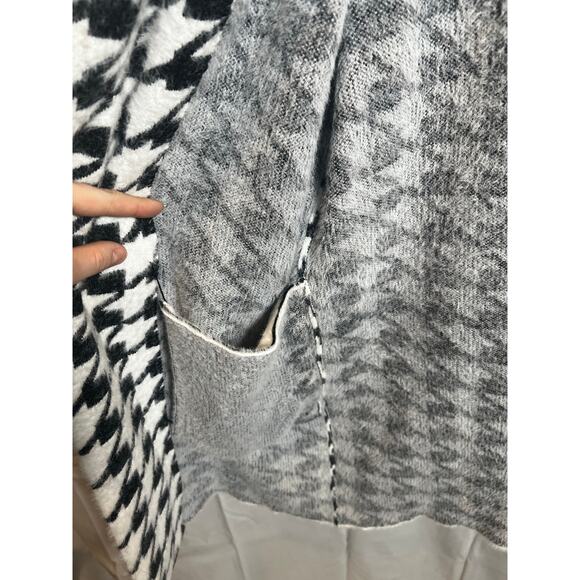 Liverpool Los Angeles Women's Houndstooth Open Front Sweater - Size Large - Picture 4 of 9
